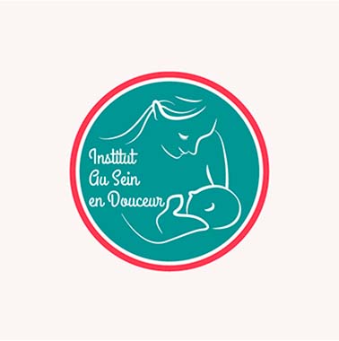 Logo de l'Institut au sein en douceur qui fait des formations sur l'allaitement pour les parents et les professionnels.